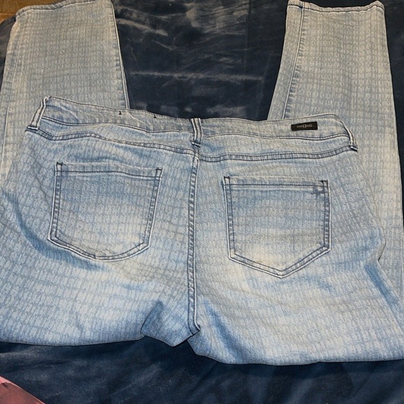 Liverpool Denim Jeans Light Wash Grid Pattern - size 14 - AA - Picture 4 of 6